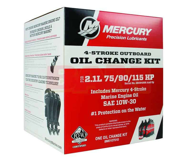 Mercury Outboard Oil Change Kit 75/90/115 HP 4-Stroke EFI (2.1L) (10W-30) image 0