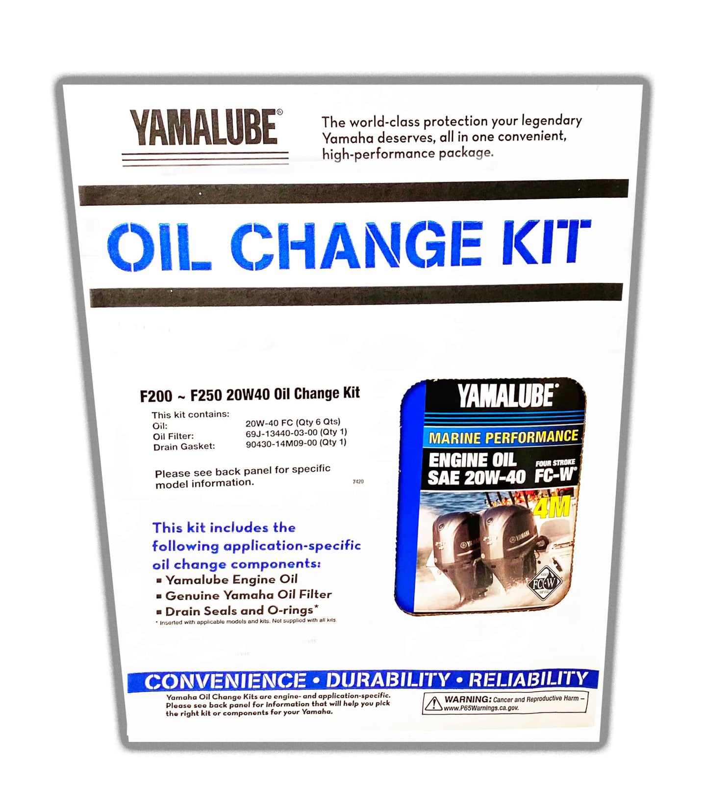 Yamalube Outboard Oil Change Kit F200-F250 20W40