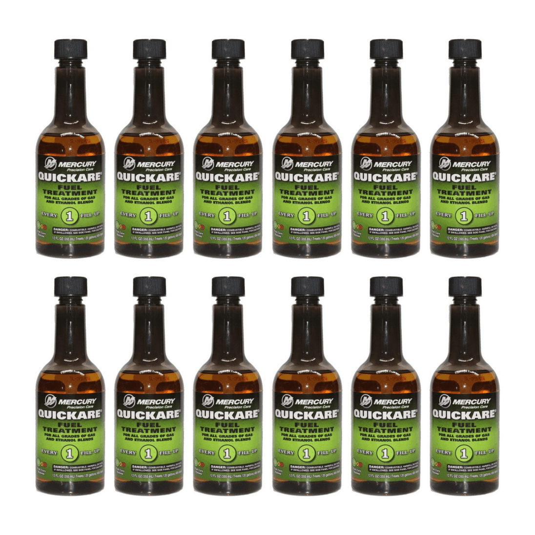 12 bottles of Mercury Quickare Fuel Treatment