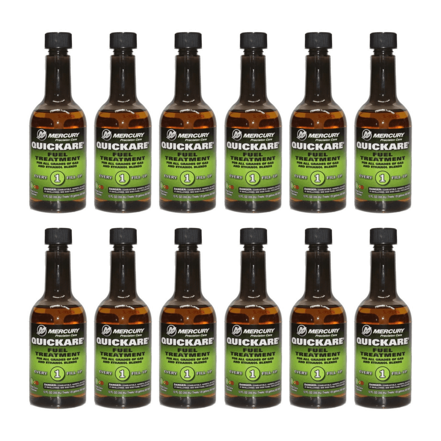 12 bottles of Mercury Quickare Fuel Treatment