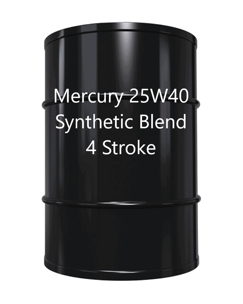 55gal drum mercury 25w40 synthetic blend 4 stroke