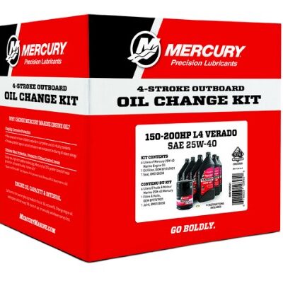 Mercury 8M0188358 150-200HP L4 Verado Oil Change Kit